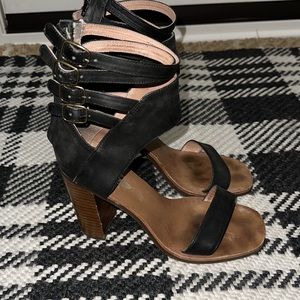 Jeffrey Campbell × Free People Black Lakota Gladiator Sandal Heel 8.5